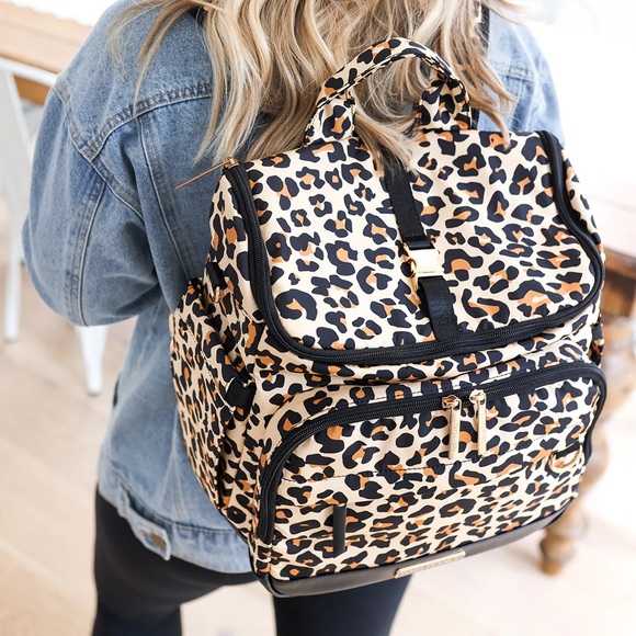 Posh Peanut Handbags - Posh Peanut Leopard Print Diaper Bag